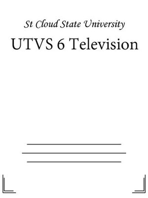 cover image of UTVS 6 Television